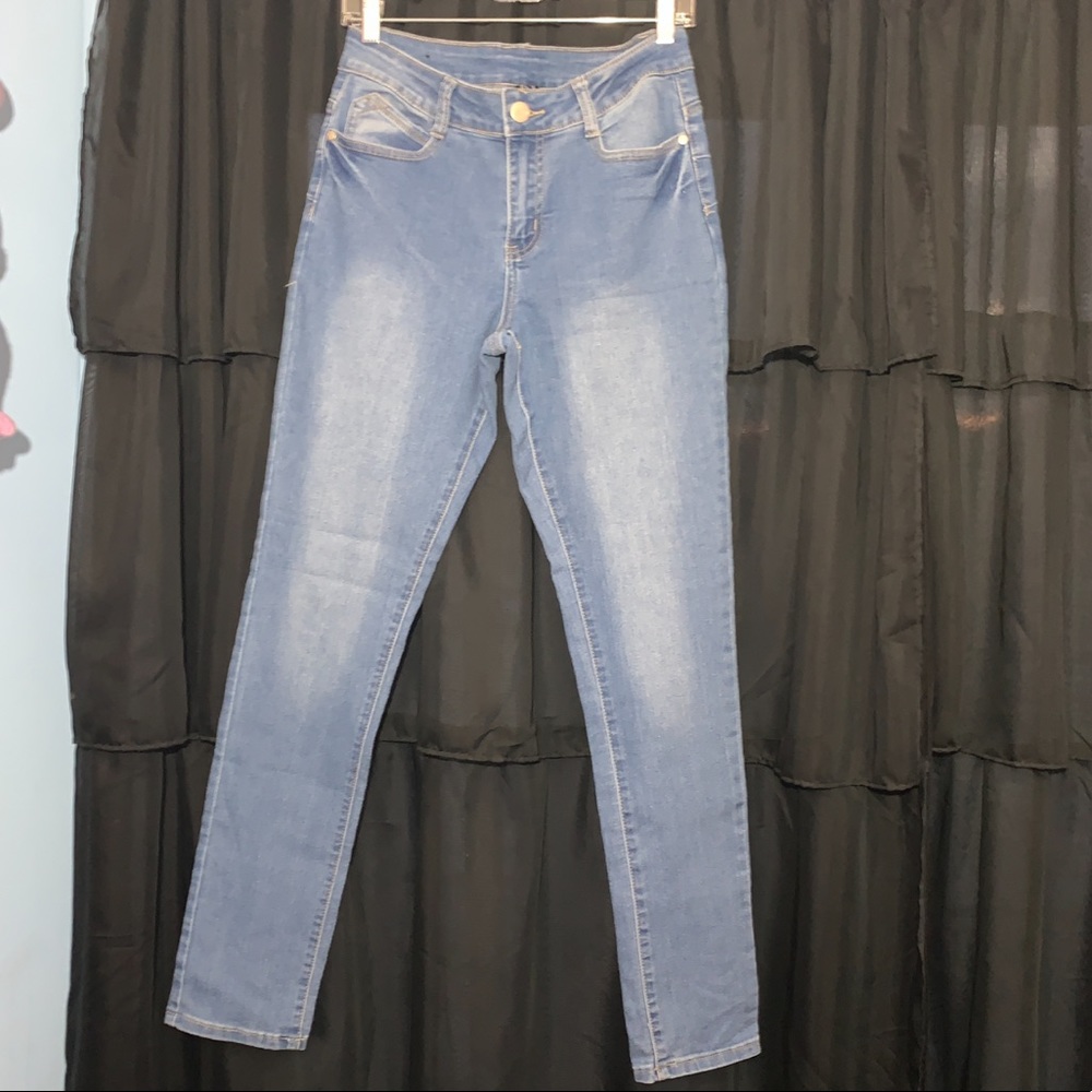 Medium Blue Wash Skinny Jeans